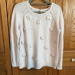 LC Lauren Conrad Runway Pink Bow Sweater XL